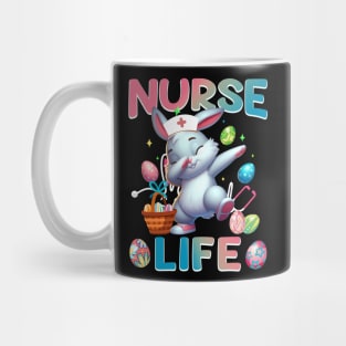 Cute Nurse Life Dabbing Easter Bunny Mug